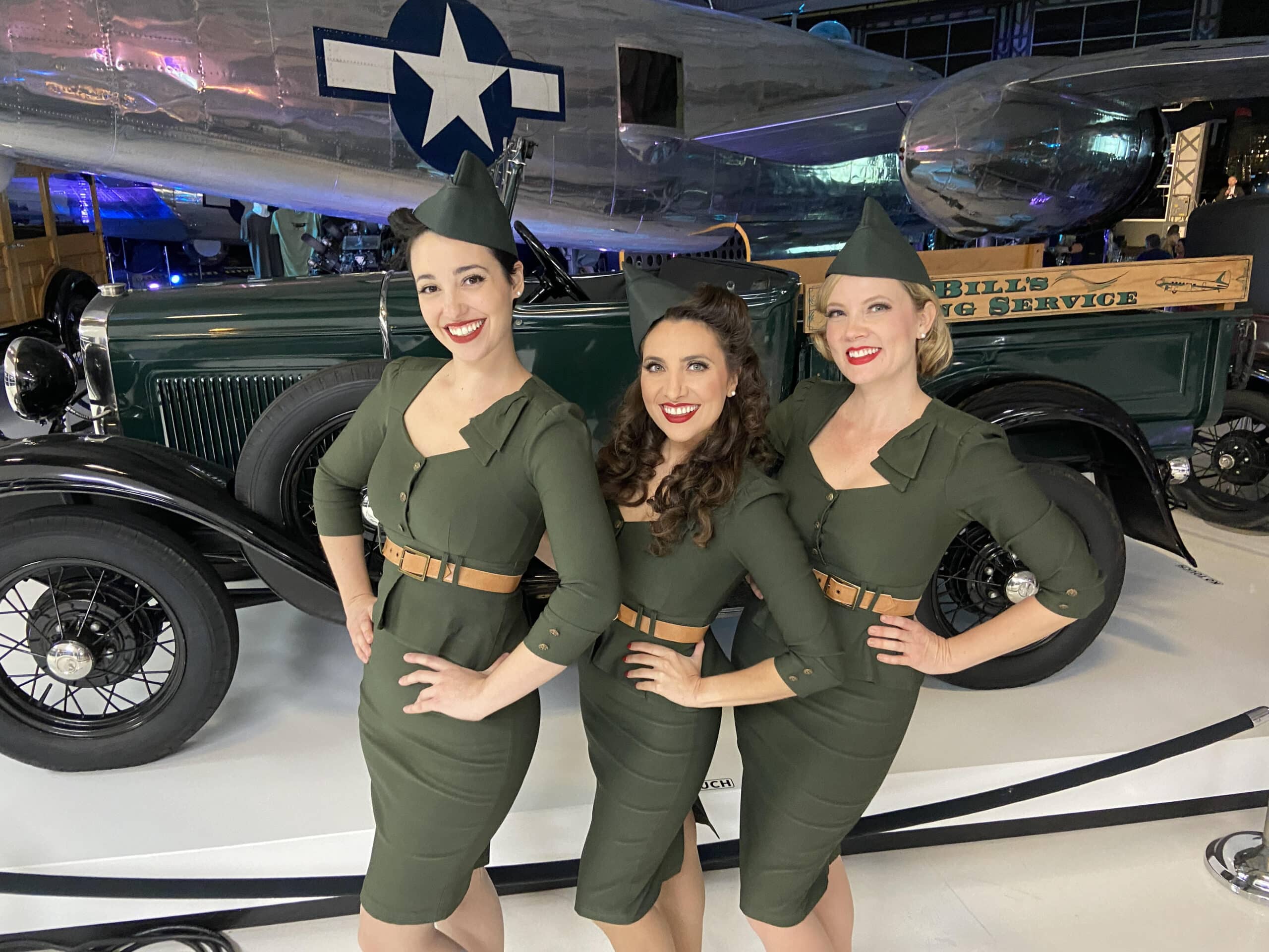The Hollywood Dolls perform their 1940s show at the Lyon Museum with Sunset Live Entertainment